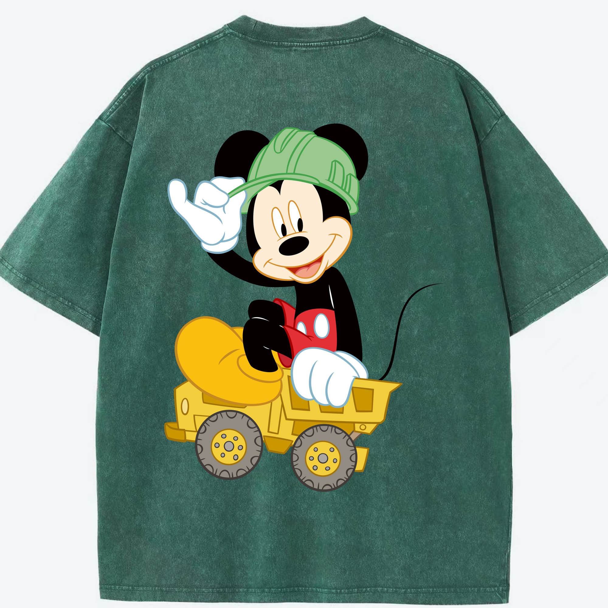 （画像用） ミッキーマウス Mickey Mouse 綿100% ヴィンテージ風 半袖Tシャツ（背面プリント）